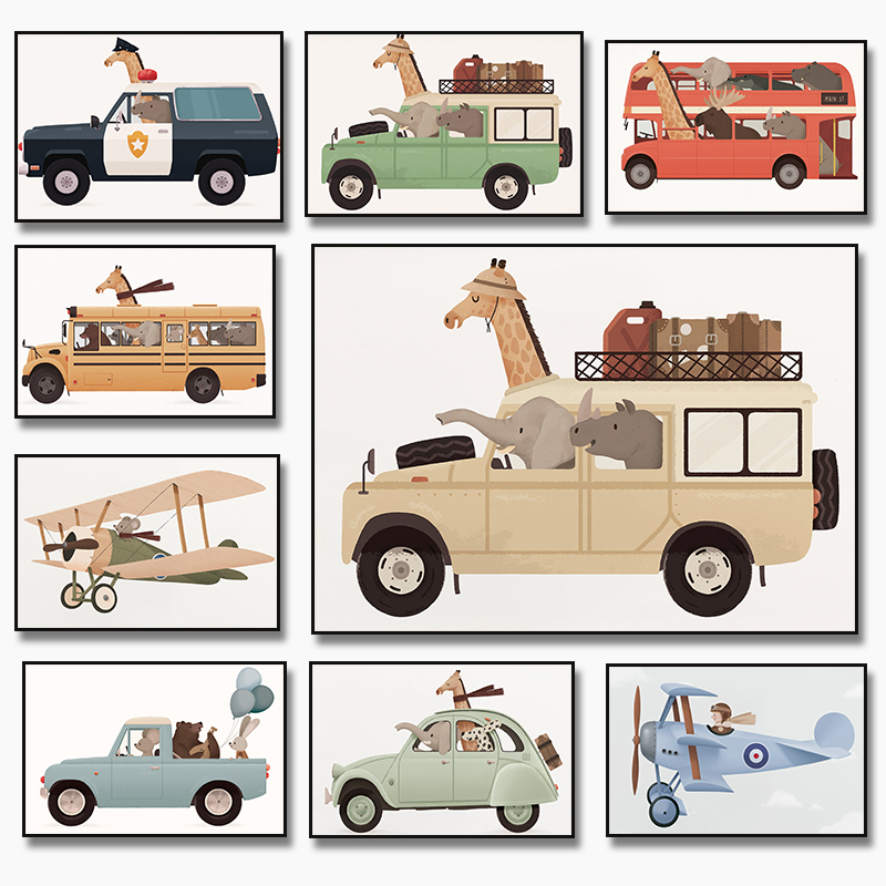 Heavy Equipment Background - Giraffe Elefant Bär Tier Auto Reise