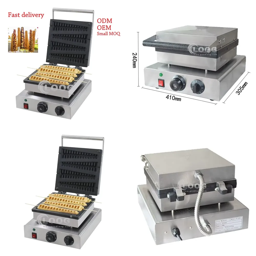 Heavy Equipment For Sale - Kommerzielle Elektrische Waffeleisen-Maschine, Hochleistungs-Edelstahl-Lolly-Waffel-Stick-Maker, Snack-Küchengerät zum