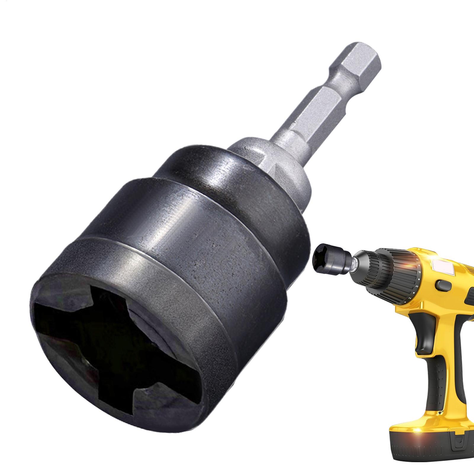 Heavy Equipment Repair - Wagenheber-Adapter-Steckdosenkonverter für Scherenwagenheber, Hochleistungs-Werkzeugadapter, rostbeständig für
