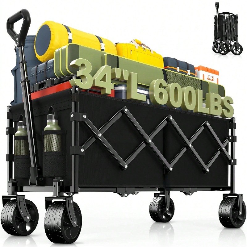 Heavy Equipment Yard - 220LBS/ 450LBS/ 600LBS Geländegängiger Schwerlast-Klappwagen, Großer