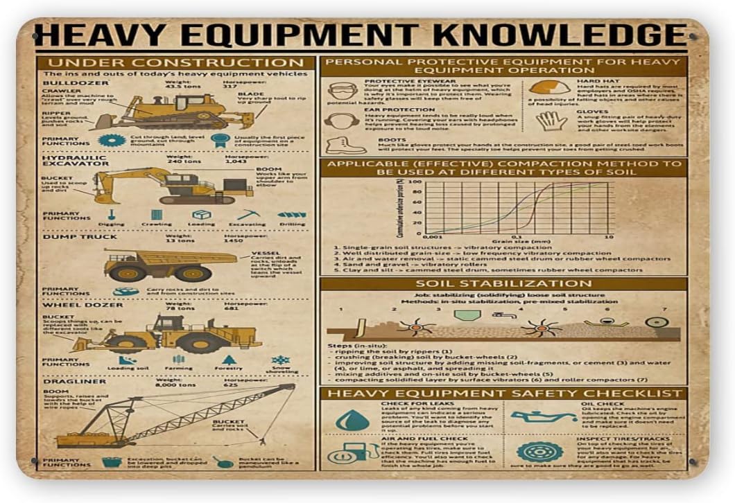 Metallschilder mit Wissen über – Heavy Equipment Sign Bewertung und Preis