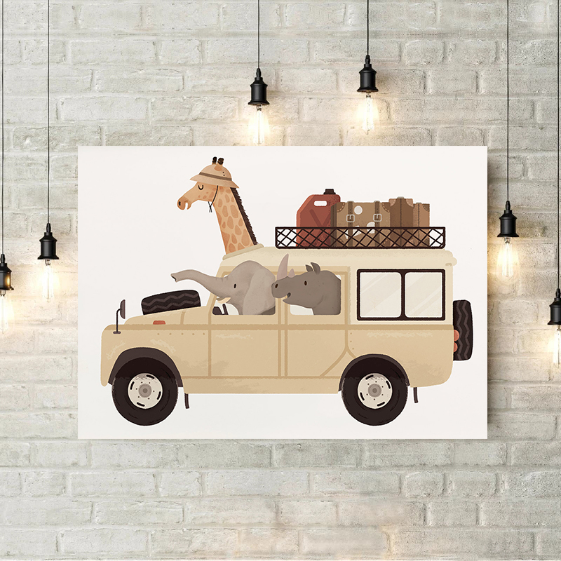 Giraffe Elefant Bär Tier Auto  – Heavy Equipment Background Bewertung und Preis