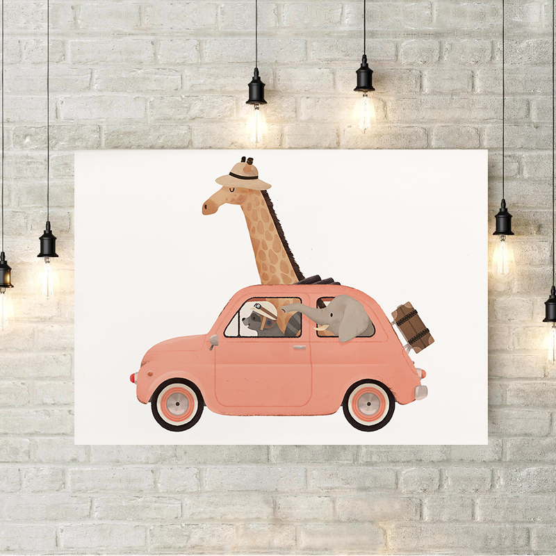 Giraffe Elefant Bär Tier Auto  – Heavy Equipment Background Bewertung und Preis
