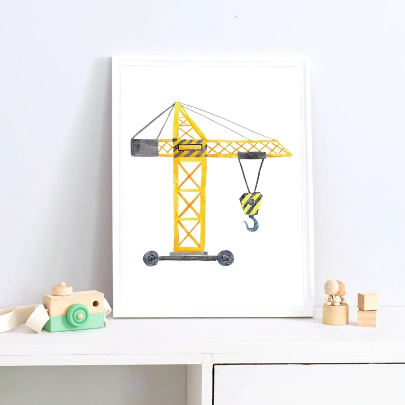 Baufahrzeuge, Aquarell, Kinder – Heavy Equipment Background Bewertung und Preis