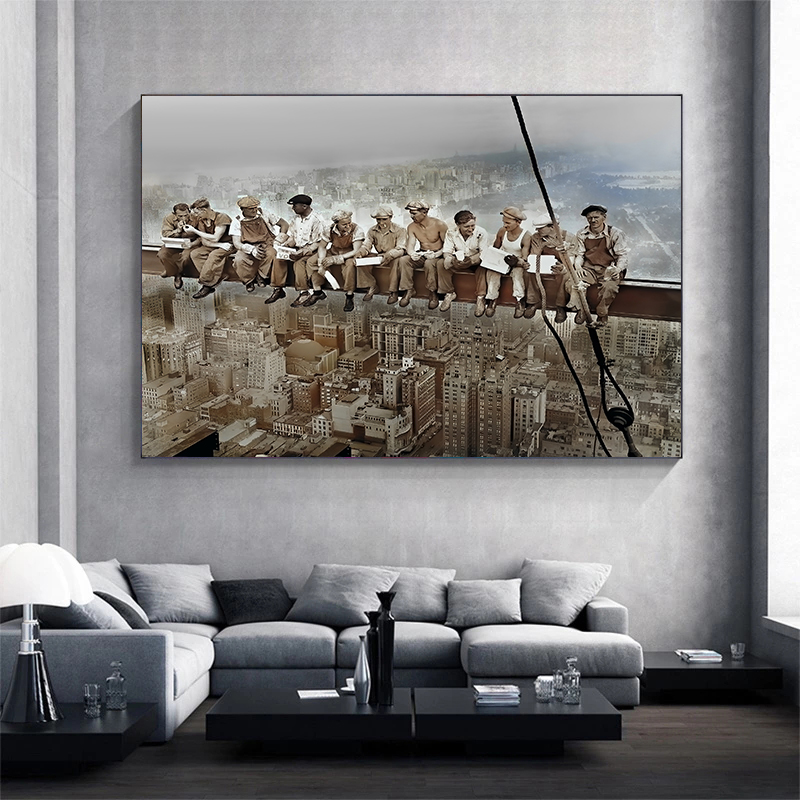 1932 Lunch Atop A Wolkenkratze – Heavy Equipment Background Bewertung und Preis