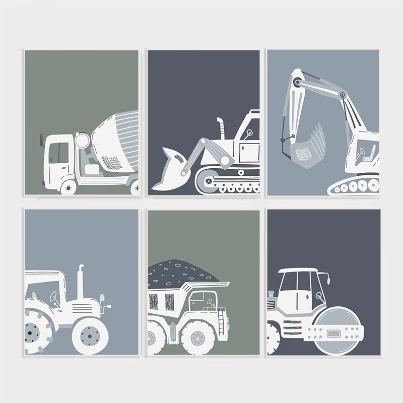 Moderne Cartoon-Baufahrzeuge,  – Heavy Equipment Background Bewertung und Preis