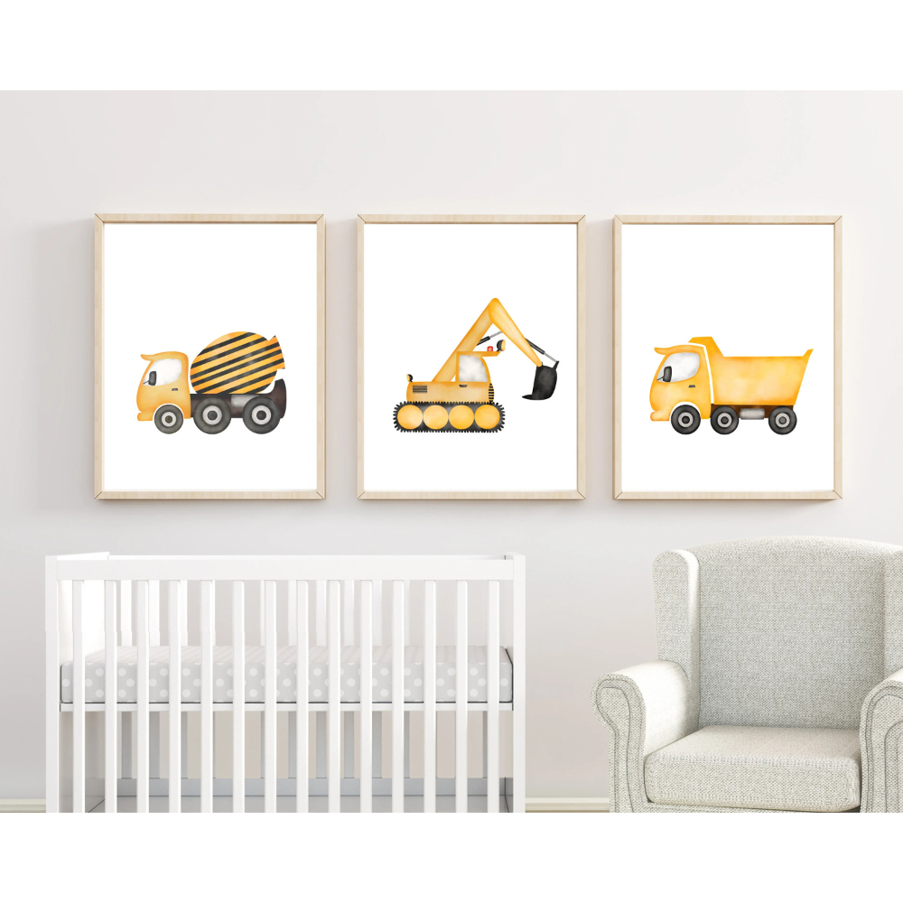 3-teiliges Set Minimalistische – Heavy Equipment Background Bewertung und Preis